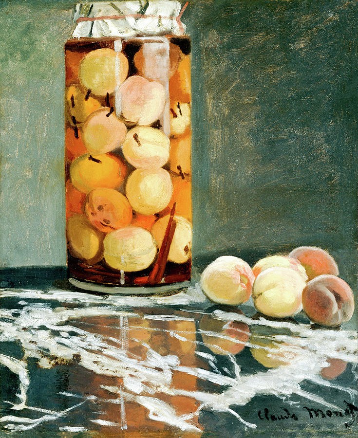 Reprodukcija Claude Monet "Jar of Peaches"